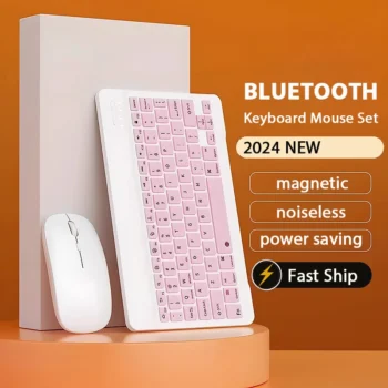 10 Inch Magnetic Bluetooth Keyboard for iPad 2024 10.9/11/10.2, Rechargeable Tablet Keyboard for Xiaomi Pad 6 and Huawei MatePad 11.5