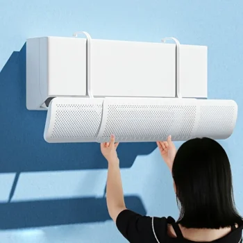 Adjustable Air Conditioner Wind Shield – Anti Direct Blowing AC Deflector, Retractable Wind Guide & Dust Cover