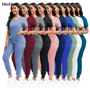 Women Scrub Sets – Beauty Spa Uniform, Veterinary, Dental & Medical Work Clothes | Comfortable Nurse Uniform