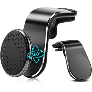 Magnetic Car Phone Holder – 360° Air Vent Mount for Smartphones, GPS, Secure Clip Stand for Xiaomi, Huawei, Samsung