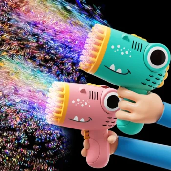 40-Hole Dinosaur Bubble Machine Gun – Electric Handheld Bubble Blower for Kids & Parties
