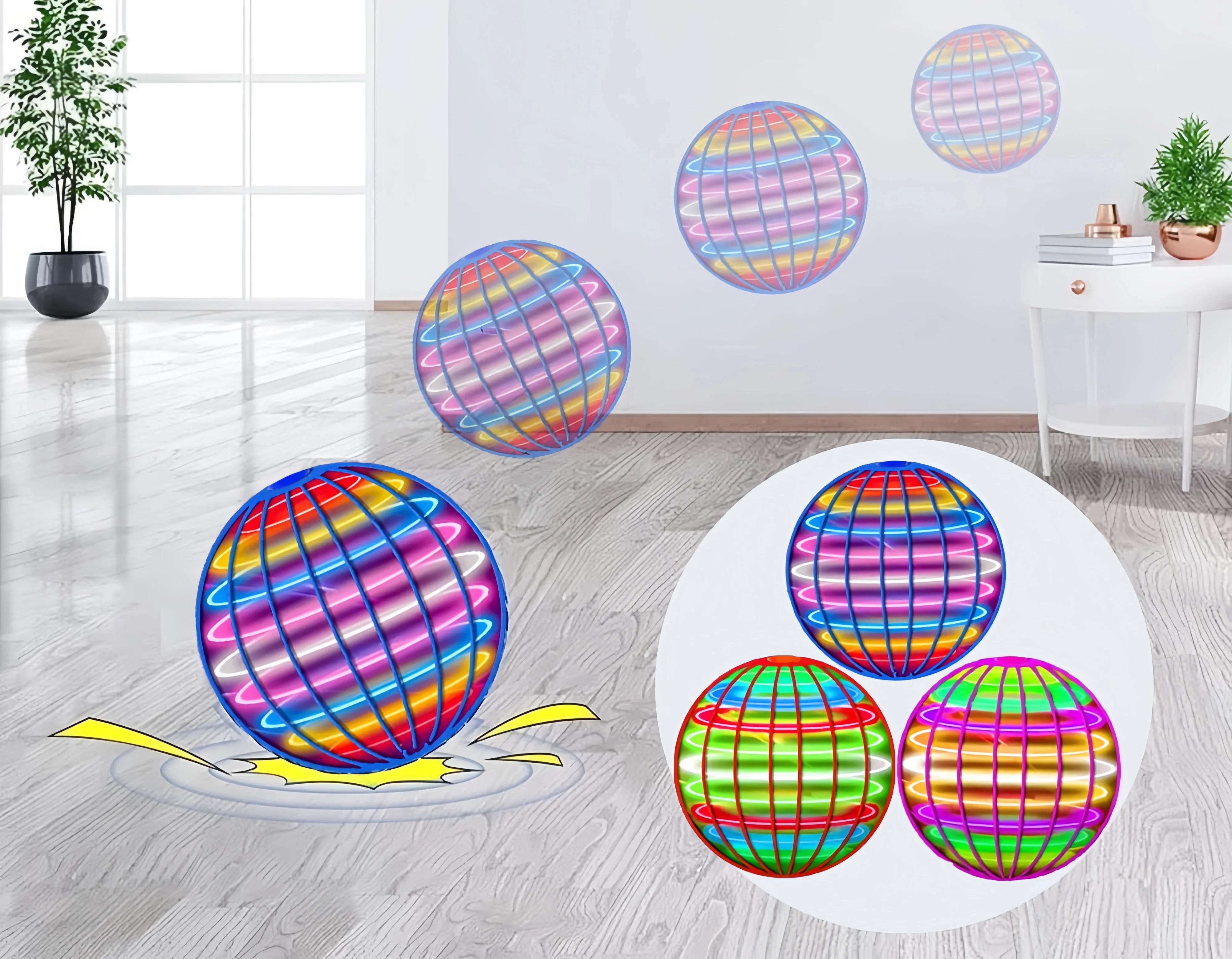 Flying Ball LED Spinner Toy – Hand-Controlled 360° Rotating Cosmic Globe for Indoor & Outdoor Play - Image 13