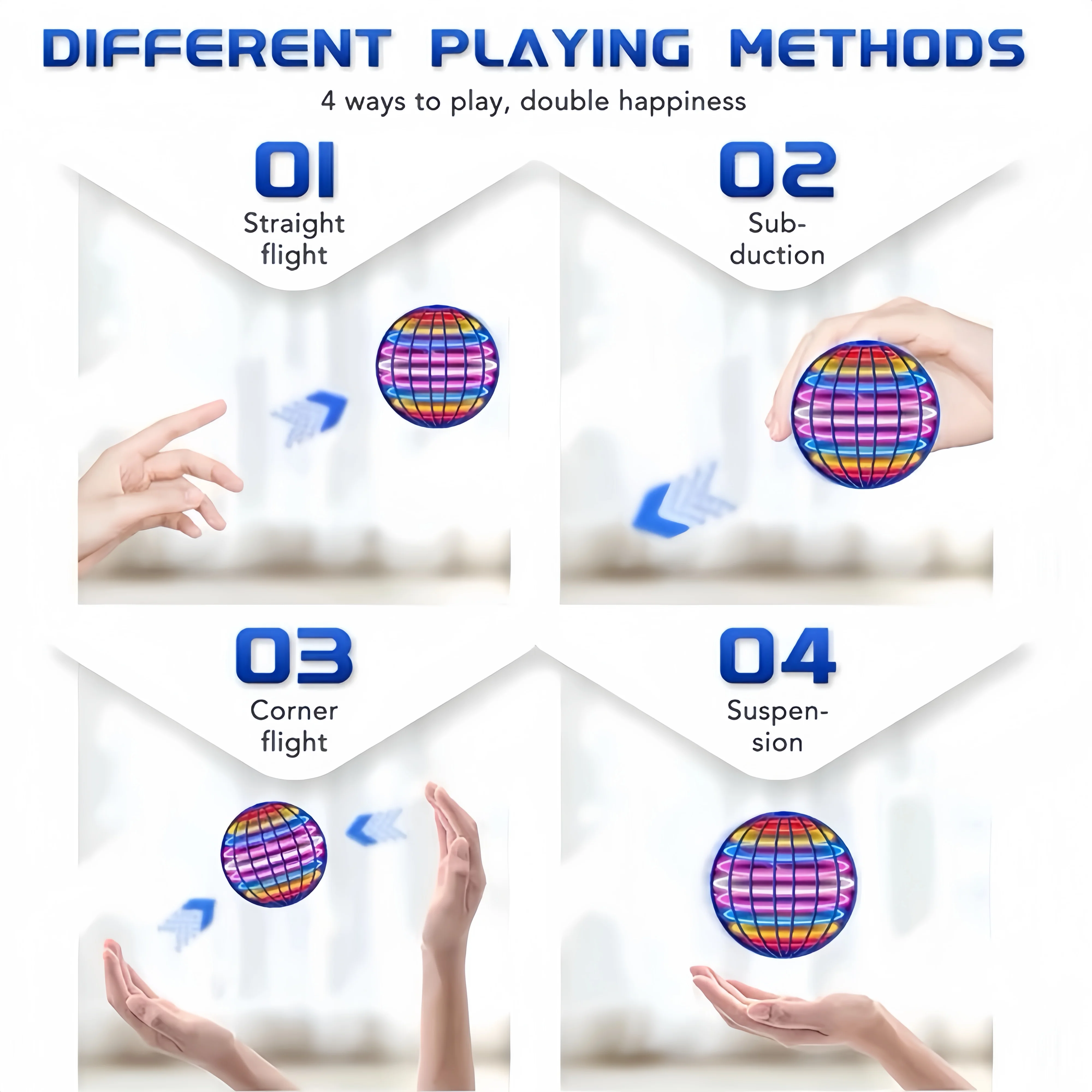 Flying Ball LED Spinner Toy – Hand-Controlled 360° Rotating Cosmic Globe for Indoor & Outdoor Play - Image 10
