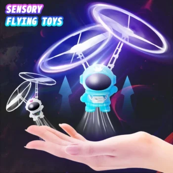 Creative Mini Astronaut Flying Drone Toy – USB Rechargeable Hand-Controlled Spaceman Robot