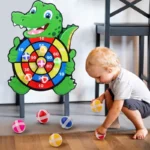 Educational Sticky Ball Dart Board for Kids – Indoor Sports Montessori Game for Children Ages 3–7